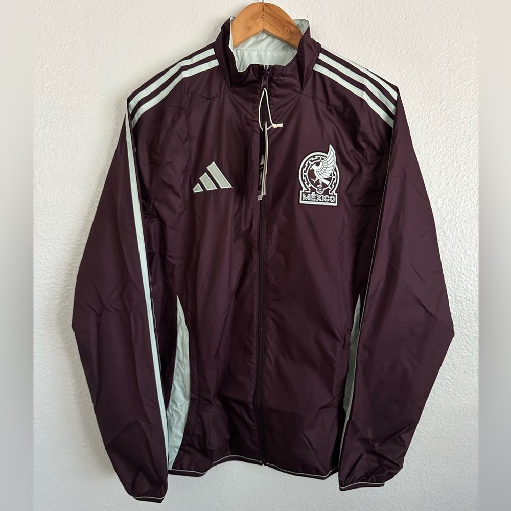 Adidas Mexico Reversible Anthem Soccer Jacket World Cup Concacaf Men Size Medium